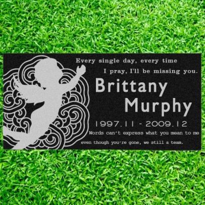In Loving Memory of Custom Name Memorial Personalized Grave Stone Marker | Granite Plaque - Angel
