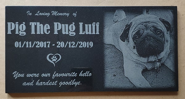 GPMS03-12x6 dog memorial stone