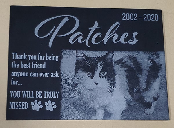 PPMSP-10 pet memorial plaque for cat